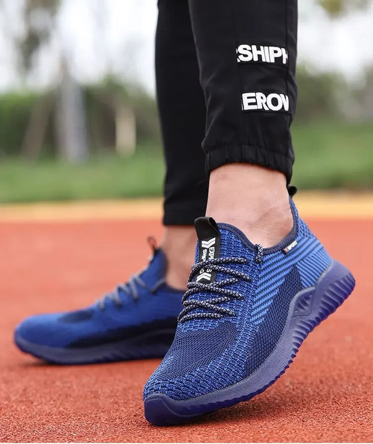 Chaussures de Sécurité Bleues - Confortables pour une Journée de Travail - Coque de Protection & Normes S3