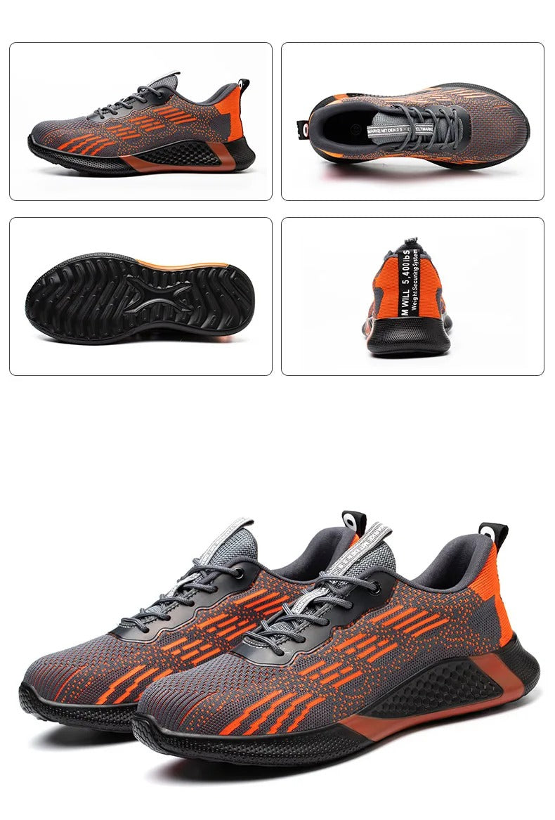 Baskets de Sécurité Professionnelles Orange – Sécurité et Flexibilité - Coque de Protection & Normes S3