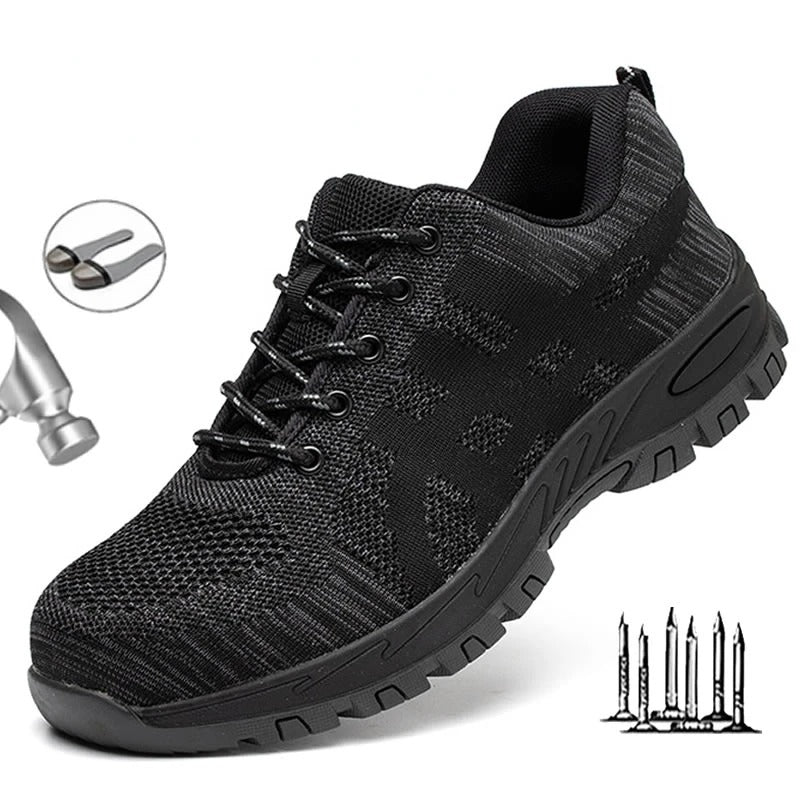 Chaussures de Sécurité pour Travail Sécurisées Noires – Confort & Robustesse pour Professionnels - Coque de Protection & Normes S3