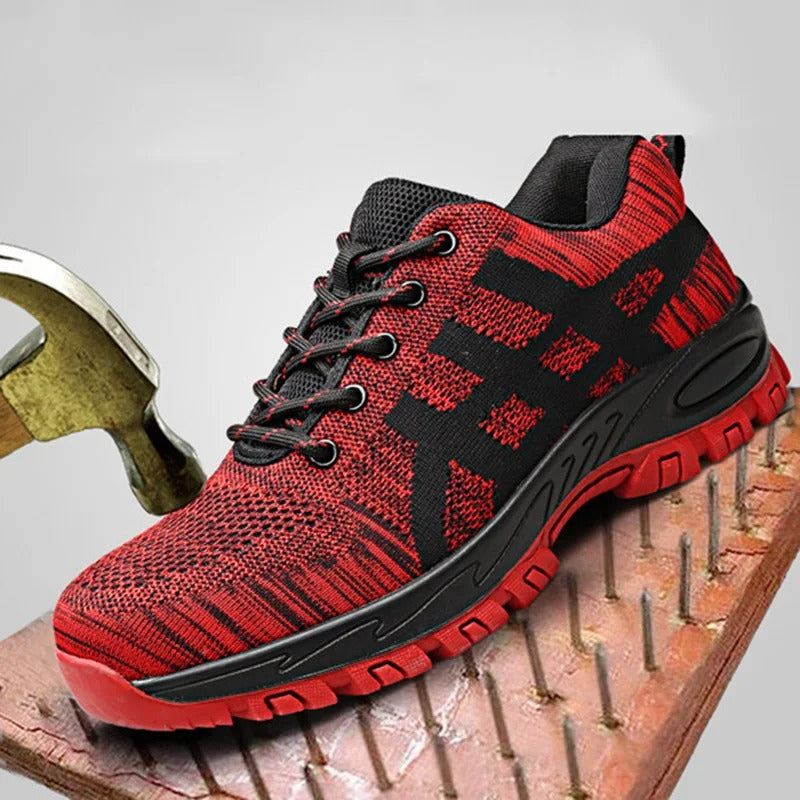 Chaussures de Sécurité pour Travail Sécurisées Rouge – Confort & Robustesse pour Professionnels - Coque de Protection & Normes S3